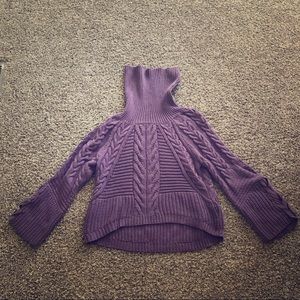 Express bell sleeve chunky knit sweater